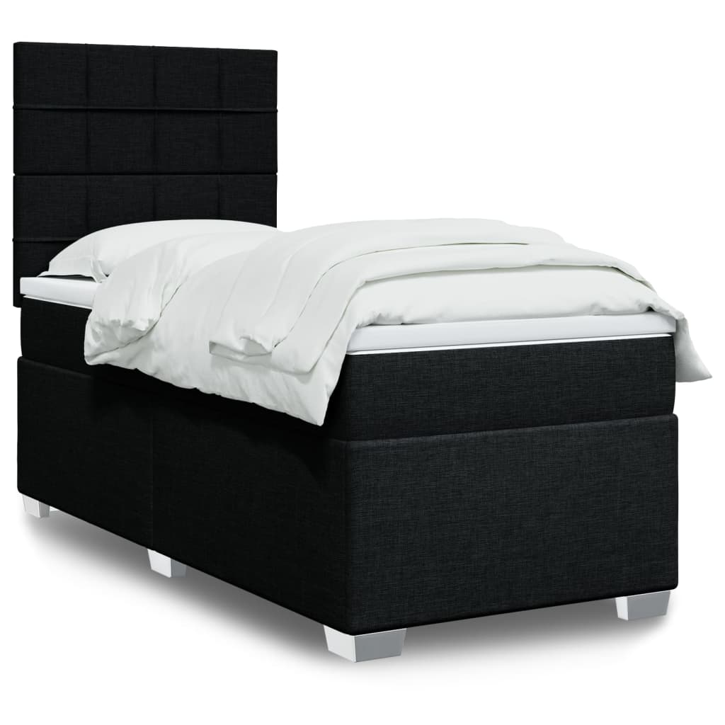 Giroletto a Molle con Materasso Nero 80x200 cm inTessuto | homemem39