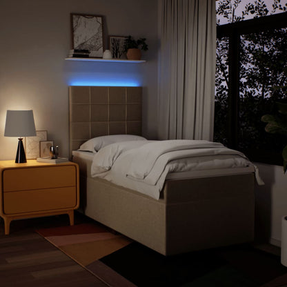 Giroletto a Molle con Materasso Crema 80x200 cm inTessuto - homemem39