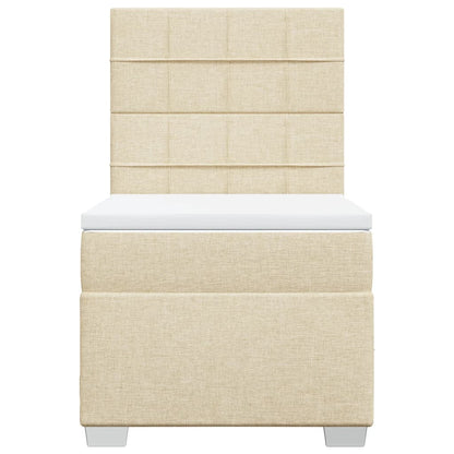 Giroletto a Molle con Materasso Crema 80x200 cm inTessuto - homemem39