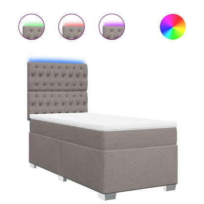 Giroletto a Molle con Materasso Tortora 80x200 cm inTessuto - homemem39