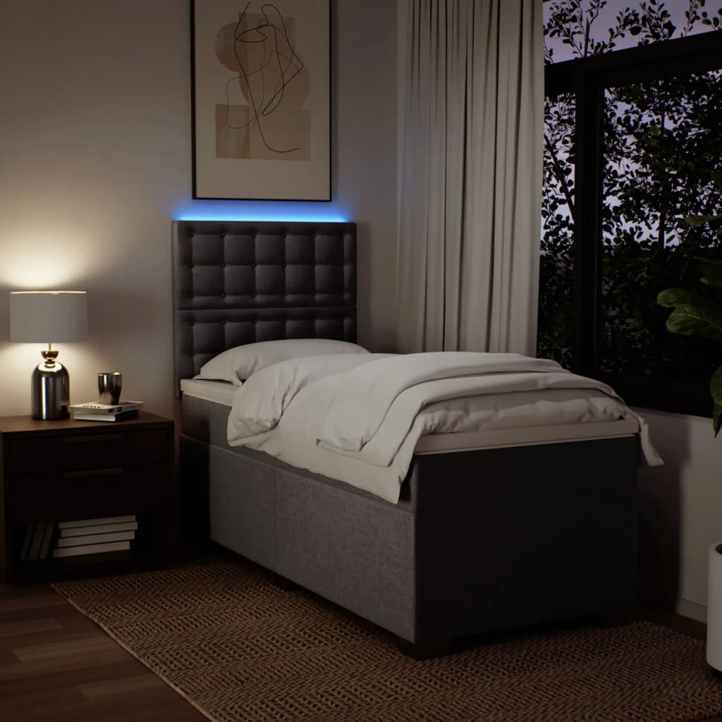 Giroletto a Molle con Materasso Tortora 80x200 cm inTessuto - homemem39