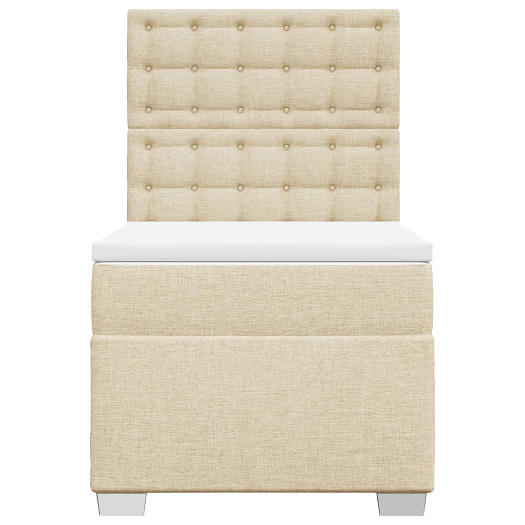 Giroletto a Molle con Materasso Crema 80x200 cm inTessuto - homemem39