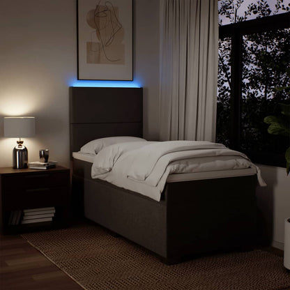 Giroletto a Molle con Materasso Grigio Chiaro 90x190 cm Tessuto - homemem39