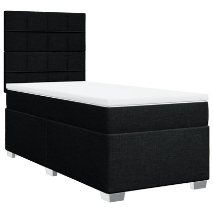 Giroletto a Molle con Materasso Nero 90x190 cm in Tessuto | homemem39