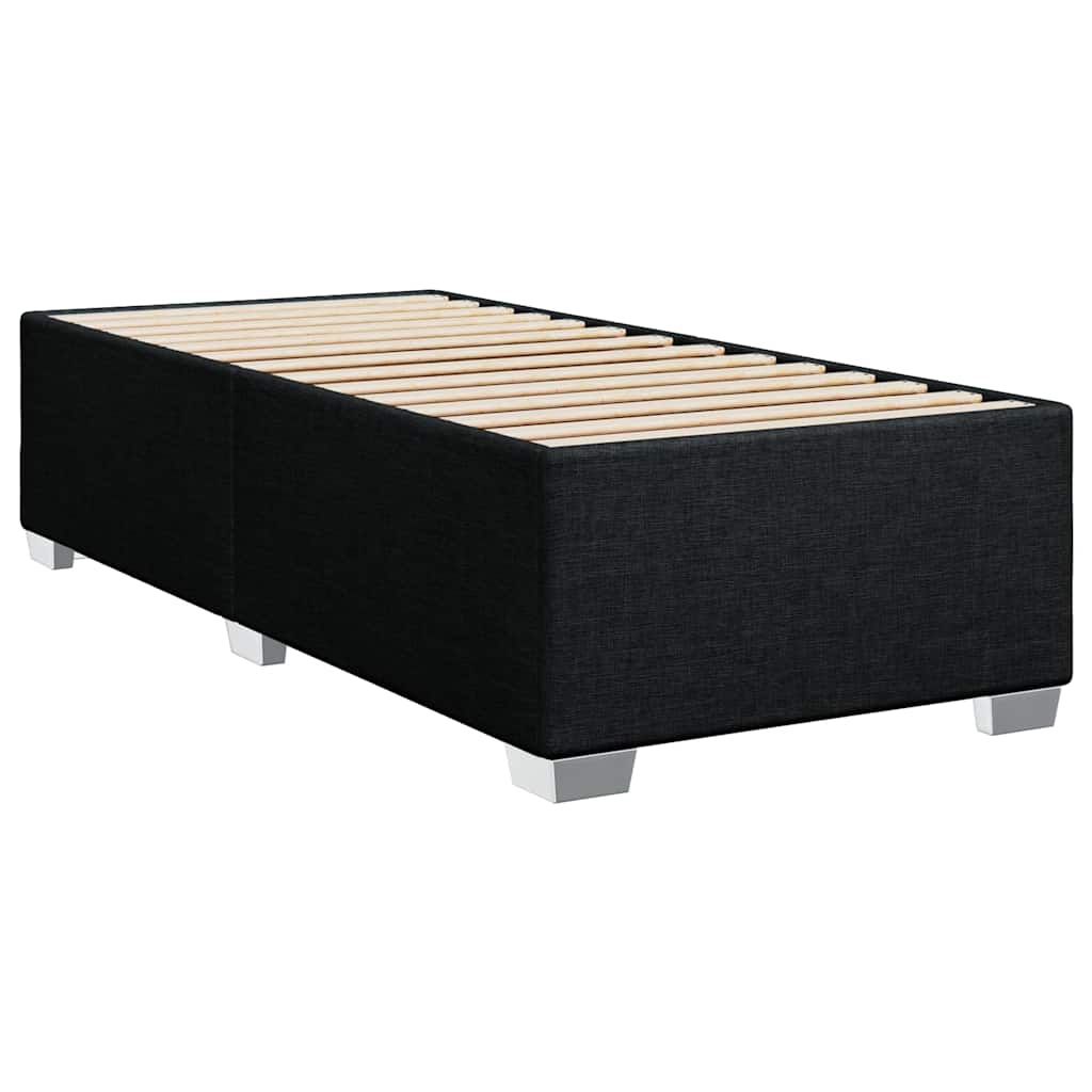 Giroletto a Molle con Materasso Nero 90x190 cm in Tessuto | homemem39