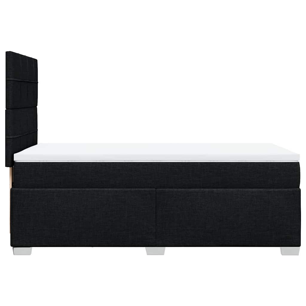 Giroletto a Molle con Materasso Nero 90x190 cm in Tessuto | homemem39