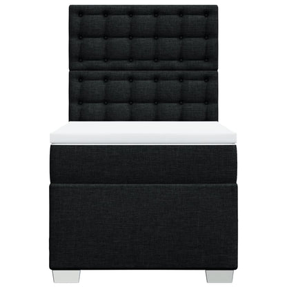 Giroletto a Molle con Materasso Nero 90x190 cm in Tessuto | homemem39
