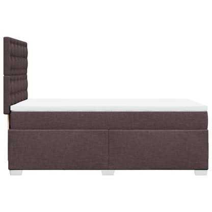 Giroletto a Molle con Materasso Marrone Scuro 90x190cm Tessuto | homemem39