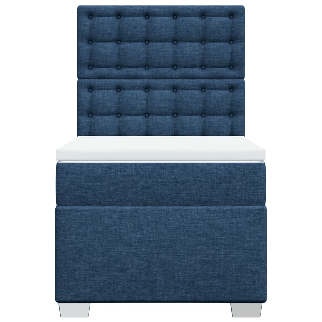 Giroletto a Molle con Materasso Blu 90x190 cm in Tessuto