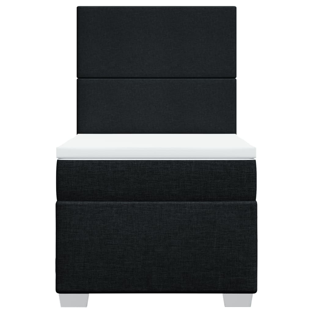 Giroletto a Molle con Materasso Nero 90x200 cm in Tessuto - homemem39