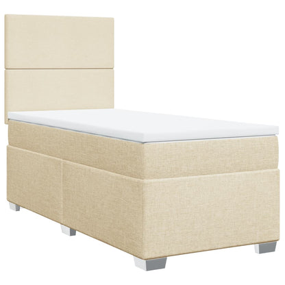 Giroletto a Molle con Materasso Crema 90x200 cm inTessuto