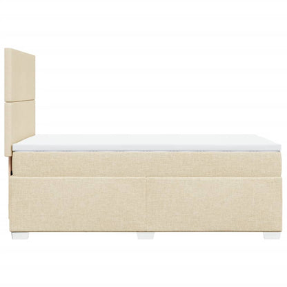 Giroletto a Molle con Materasso Crema 90x200 cm inTessuto | homemem39