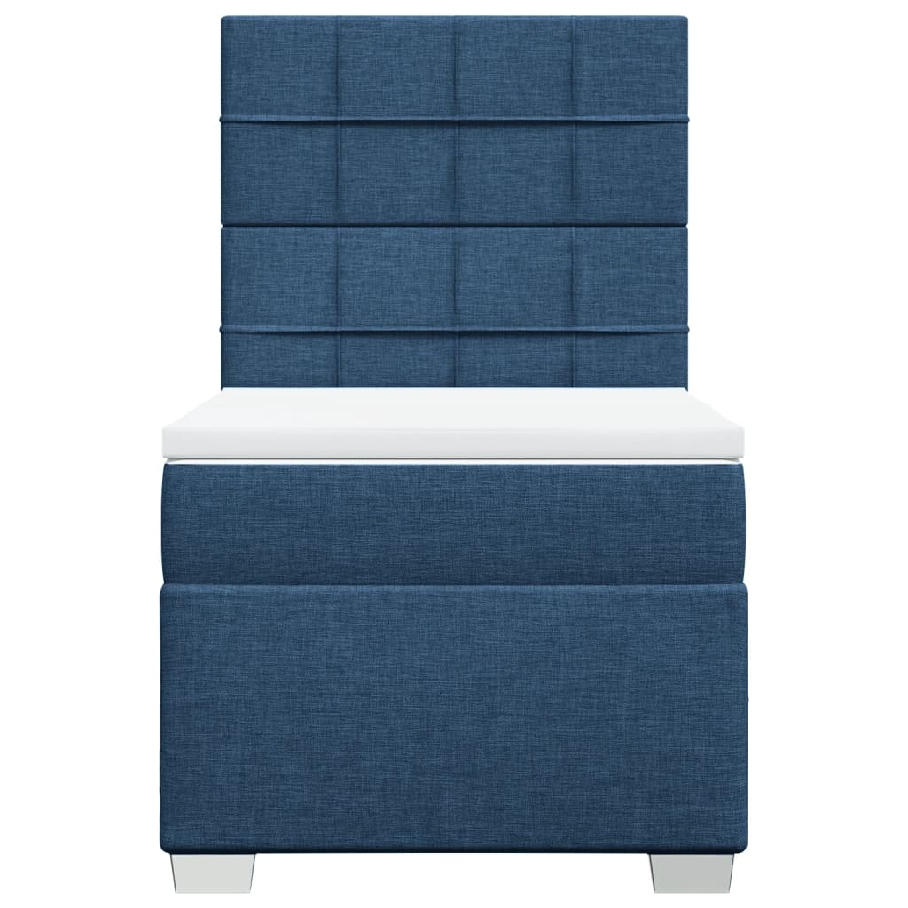 Giroletto a Molle con Materasso Blu 90x200 cm inTessuto
