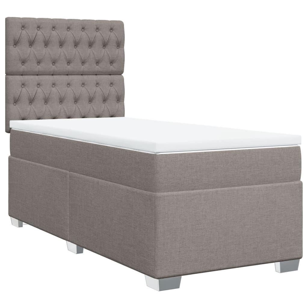 Giroletto a Molle con Materasso Tortora 90x200 cm inTessuto | homemem39