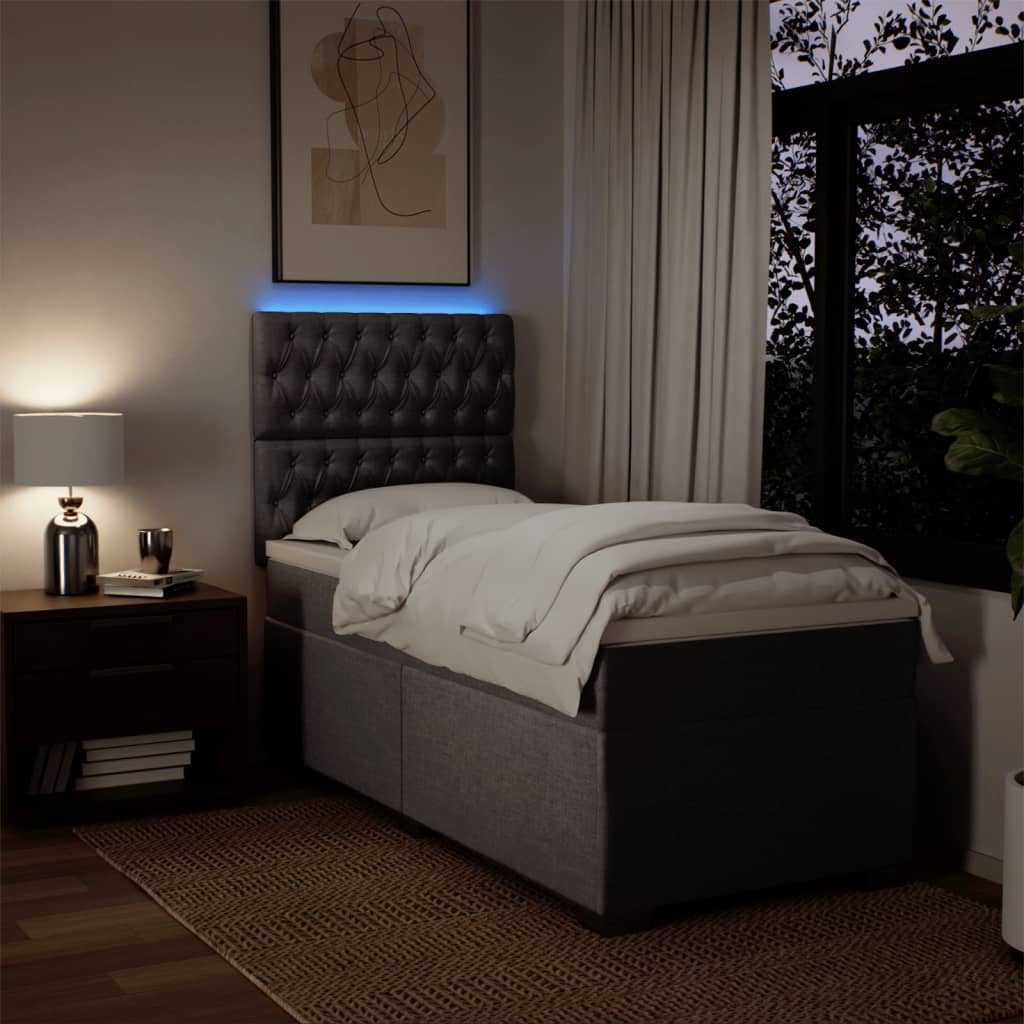 Giroletto a Molle con Materasso Tortora 90x200 cm inTessuto | homemem39