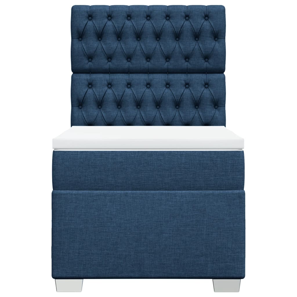 Giroletto a Molle con Materasso Blu 90x200 cm inTessuto