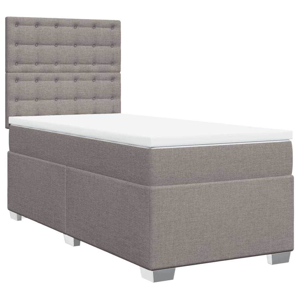 Giroletto a Molle con Materasso Tortora 90x200 cm inTessuto | homemem39
