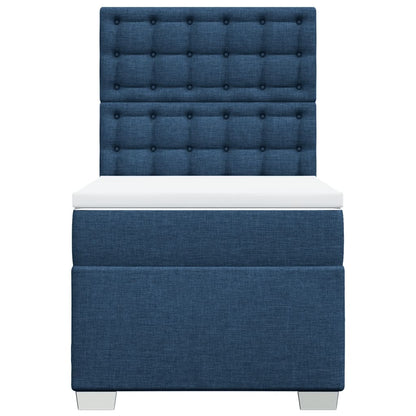 Giroletto a Molle con Materasso Blu 90x200 cm inTessuto