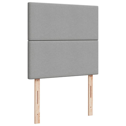 Giroletto a Molle con Materasso Grigio Chiaro100x200 cm Tessuto - homemem39