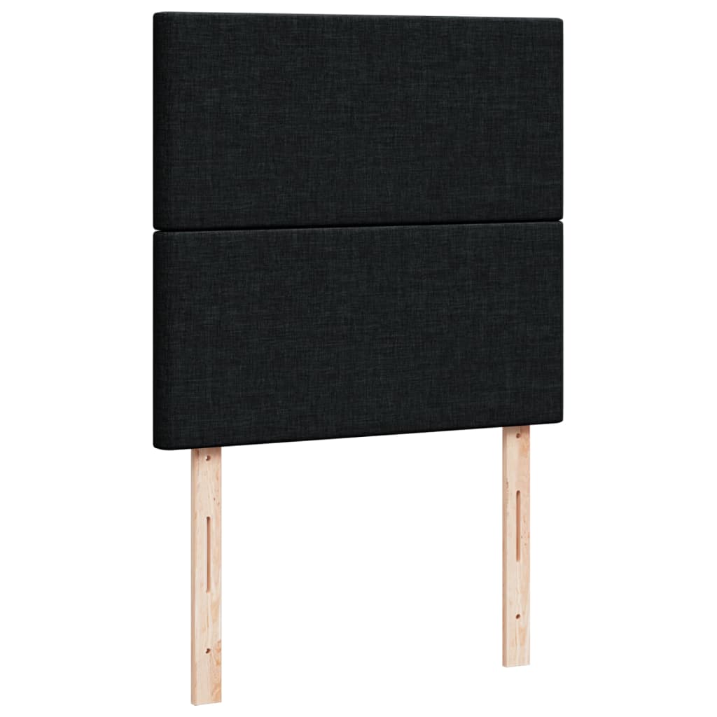 Giroletto a Molle con Materasso Nero 100x200 cm in Tessuto