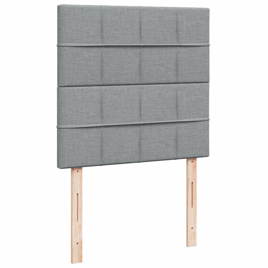 Giroletto a Molle con Materasso Grigio Chiaro100x200 cm Tessuto - homemem39