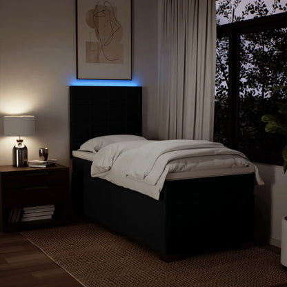 Giroletto a Molle con Materasso Nero 100x200 cm in Tessuto - homemem39