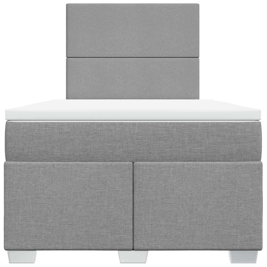 Giroletto a Molle con Materasso Grigio Chiaro 120x190cm Tessuto | homemem39