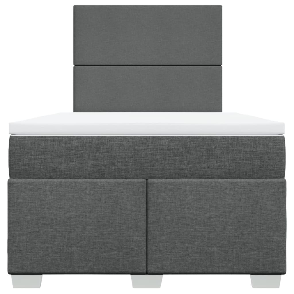 Giroletto a Molle con Materasso Grigio Scuro 120x190cm Tessuto