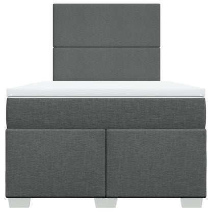 Giroletto a Molle con Materasso Grigio Scuro 120x190cm Tessuto