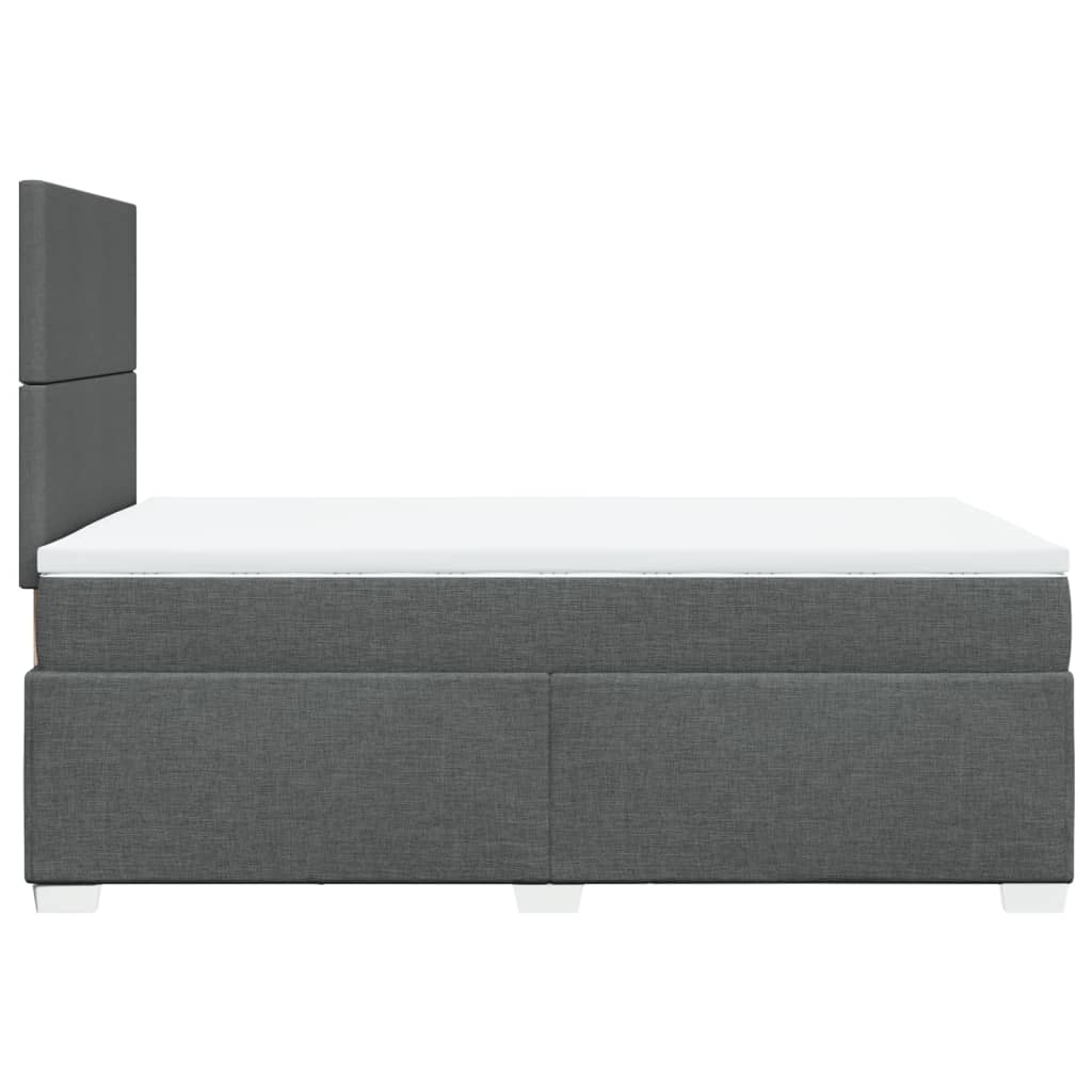 Giroletto a Molle con Materasso Grigio Scuro 120x190cm Tessuto - homemem39