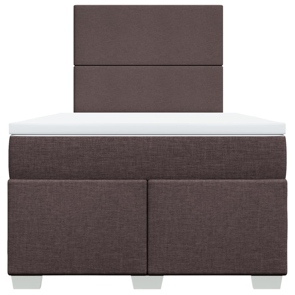Giroletto a Molle con Materasso Marrone Scuro 120x190cm Tessuto | homemem39