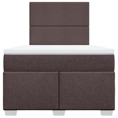 Giroletto a Molle con Materasso Marrone Scuro 120x190cm Tessuto | homemem39