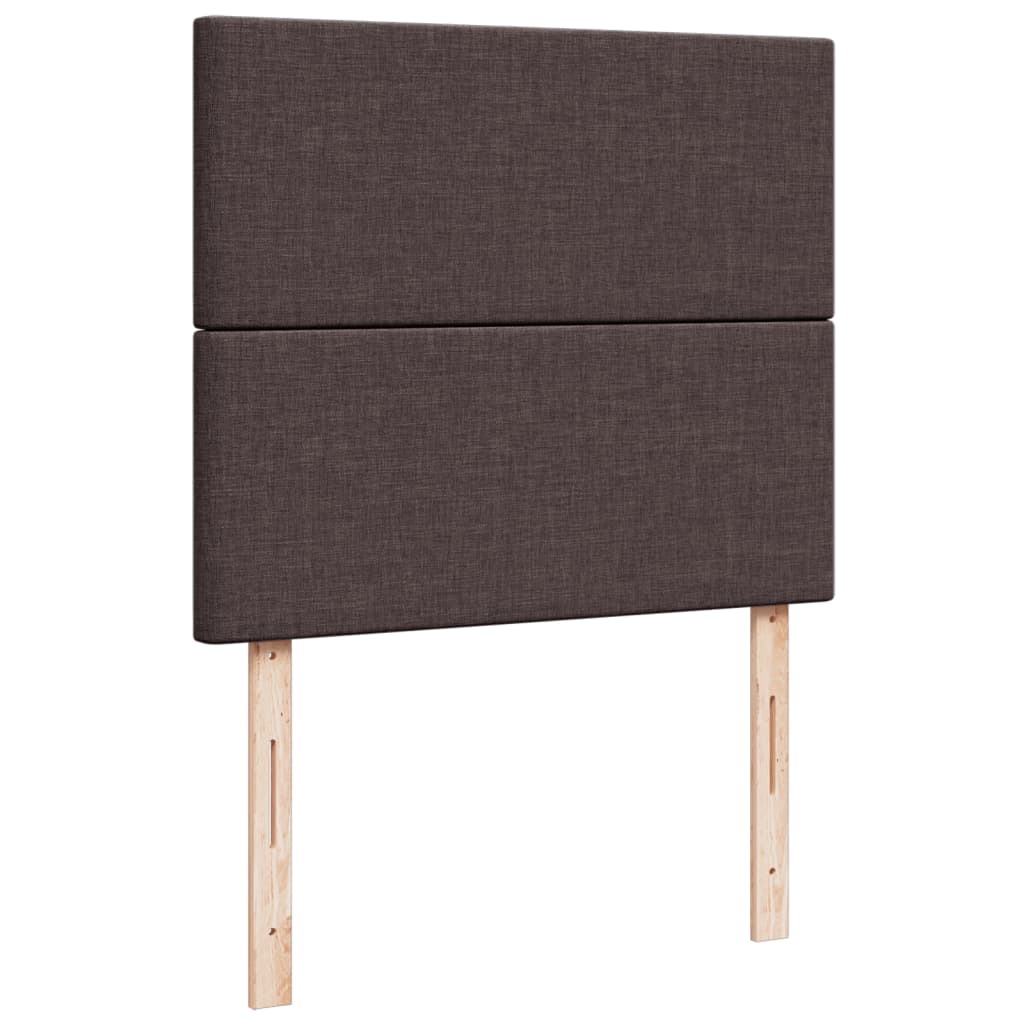 Giroletto a Molle con Materasso Marrone Scuro 120x190cm Tessuto | homemem39