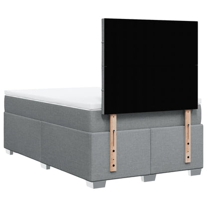 Giroletto a Molle con Materasso Grigio Chiaro 120x190cm Tessuto