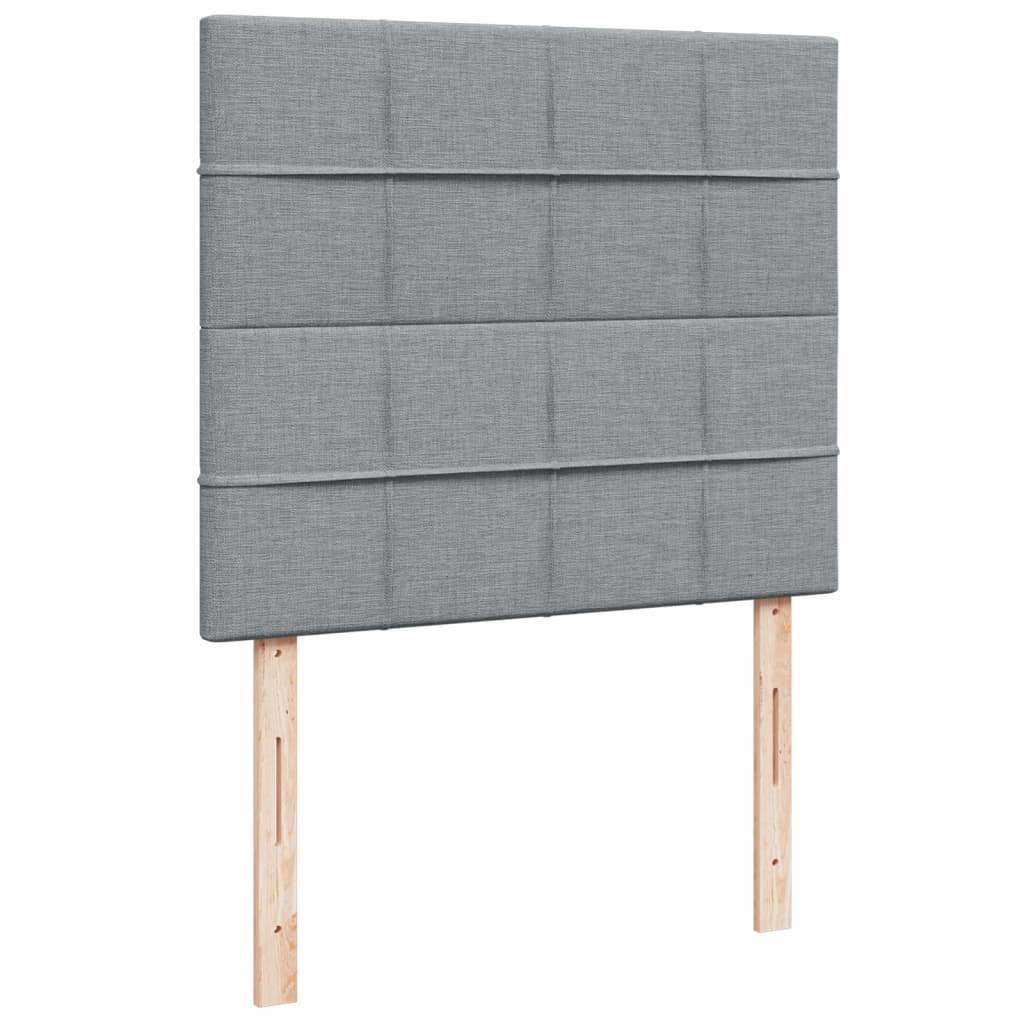 Giroletto a Molle con Materasso Grigio Chiaro 120x190cm Tessuto | homemem39