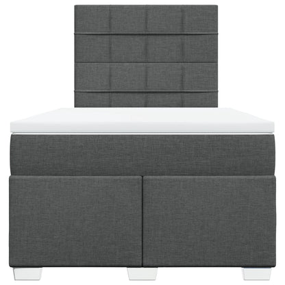 Giroletto a Molle con Materasso Grigio Scuro 120x190cm Tessuto - homemem39