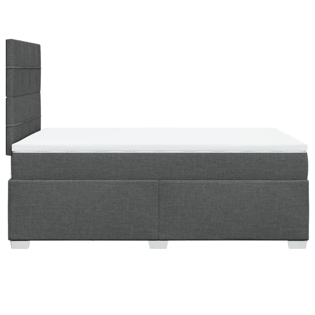 Giroletto a Molle con Materasso Grigio Scuro 120x190cm Tessuto - homemem39