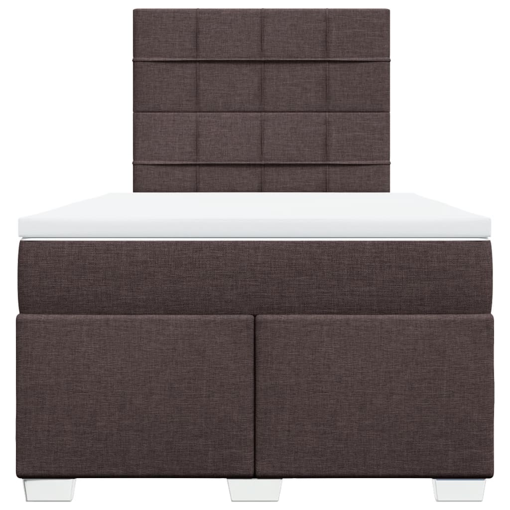 Giroletto a Molle con Materasso Marrone Scuro 120x190cm Tessuto | homemem39