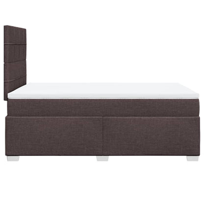 Giroletto a Molle con Materasso Marrone Scuro 120x190cm Tessuto | homemem39