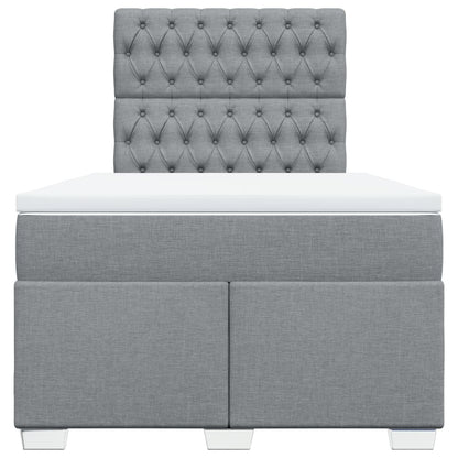 Giroletto a Molle con Materasso Grigio Chiaro 120x190cm Tessuto | homemem39