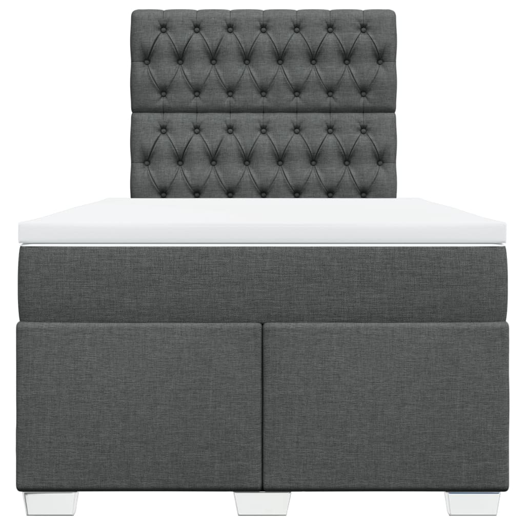 Giroletto a Molle con Materasso Grigio Scuro 120x190cm Tessuto - homemem39