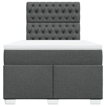 Giroletto a Molle con Materasso Grigio Scuro 120x190cm Tessuto - homemem39