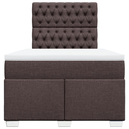 Giroletto a Molle con Materasso Marrone Scuro 120x190cm Tessuto | homemem39