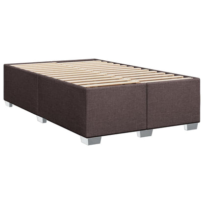 Giroletto a Molle con Materasso Marrone Scuro 120x190cm Tessuto