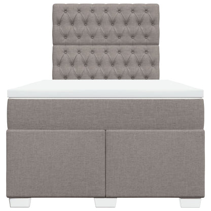 Giroletto a Molle con Materasso Tortora 120x190 cm in Tessuto