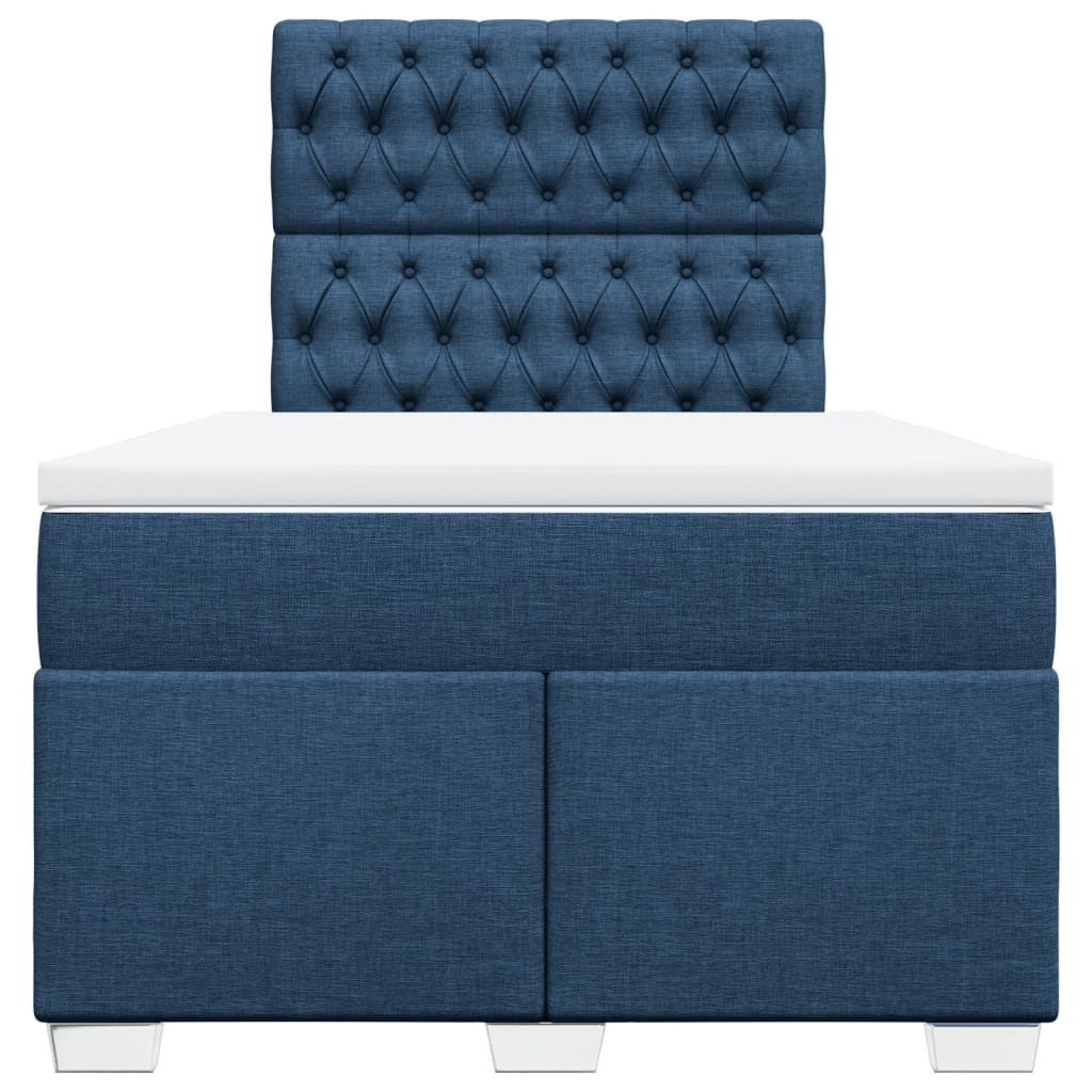 Giroletto a Molle con Materasso Blu 120x190 cm in Tessuto