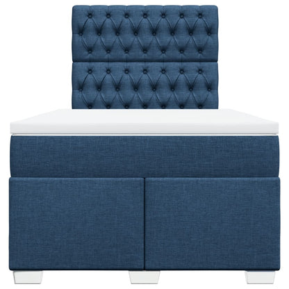 Giroletto a Molle con Materasso Blu 120x190 cm in Tessuto