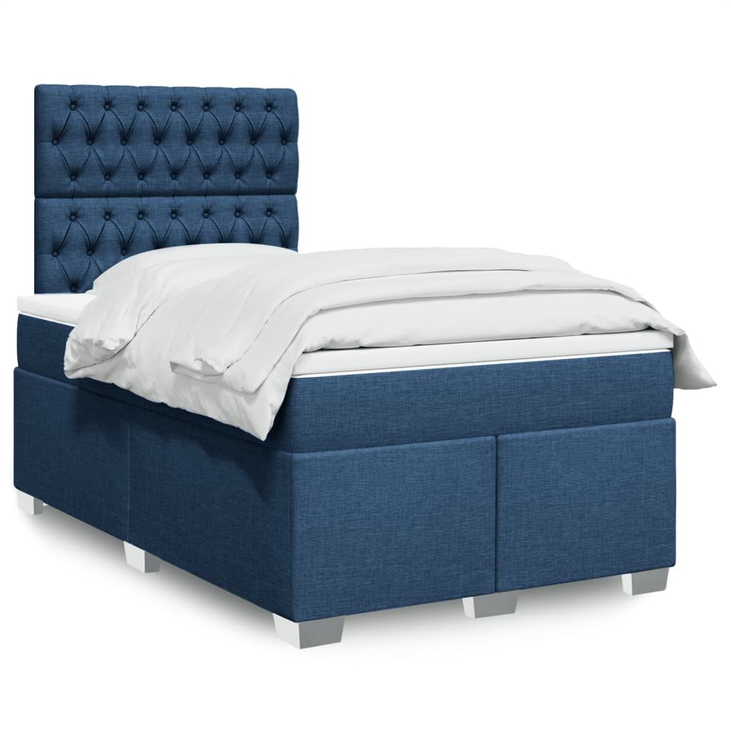 Giroletto a Molle con Materasso Blu 120x190 cm in Tessuto | homemem39