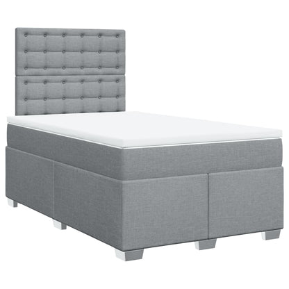 Giroletto a Molle con Materasso Grigio Chiaro 120x190cm Tessuto | homemem39