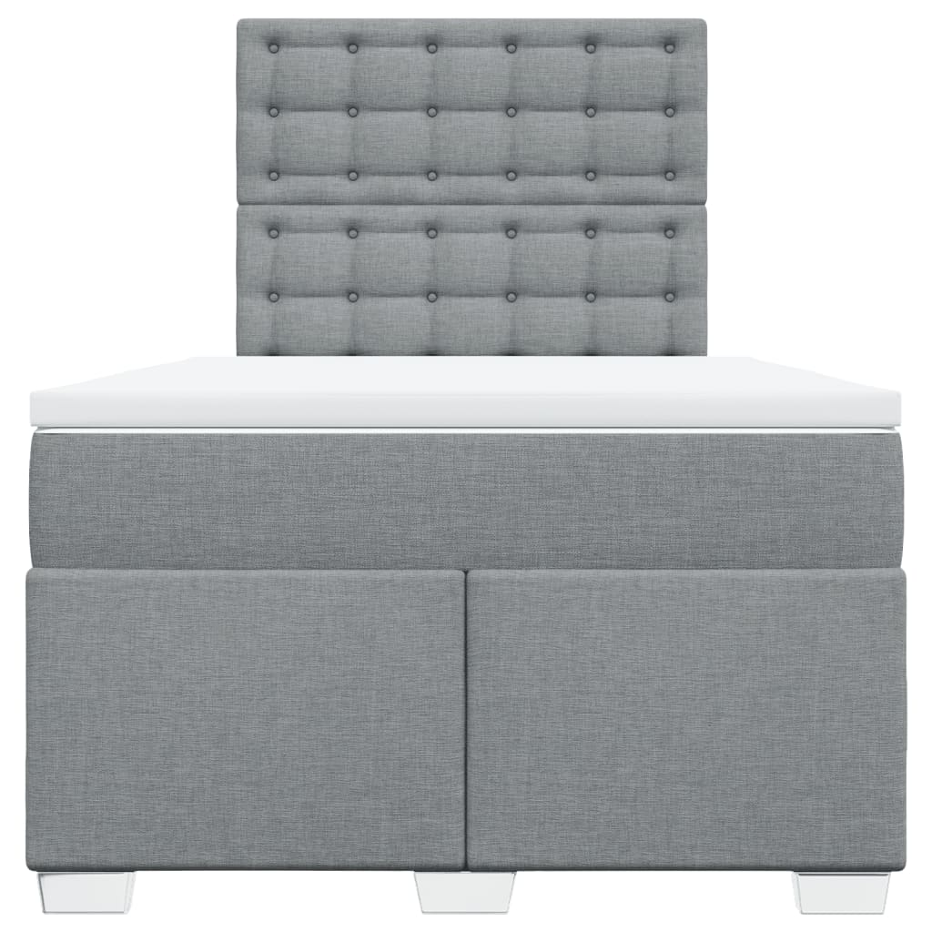 Giroletto a Molle con Materasso Grigio Chiaro 120x190cm Tessuto | homemem39